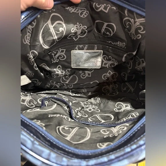 Dereon Metallic Blue Shoulder Bag - Picture 3 of 3